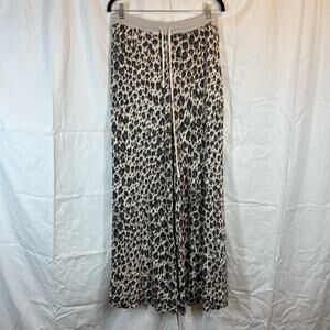 Leopard Print Wide-Leg Pants